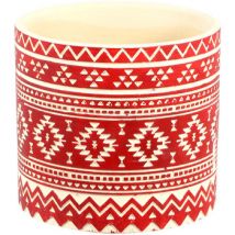 Vases, caches pots d'intérieur Décolines Mini Cache pot Rouge Cylindre Mexicain en céramique 7 cm