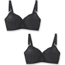Triangles / Sans armatures Daxon by - Lot de 2 soutiens-gorge dentelle
