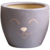 Vases, caches pots d'intérieur Décolines Cache pot Petsy taupe en Terre Cuite 18 cm