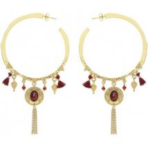 Boucles oreilles Hipanema Boucles d'oreilles Yourte garnet