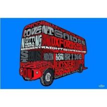 Affiches, posters Hall In The Wall Poster bus londonien rétro 61 x 91.5 cm