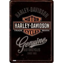 Tableaux, toiles Impact Et Stratégie Carte postale métallique Harley Davidson