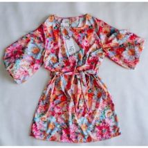 Robe courte Made In Italy Robe Flowers Pink