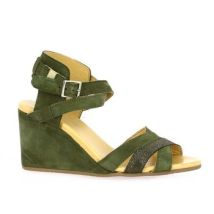 Sandales compensées So Send Nu pieds cuir velours