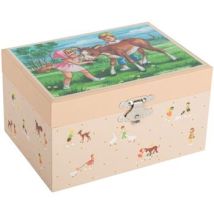 Paniers, boites et corbeilles Trousselier Boite à bijoux musicale Chevaux Blancs Phosphorescente