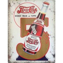 Tableaux, toiles Impact Et Stratégie Grande plaque métal Biggest Value Pepsi 40 x 30 cm