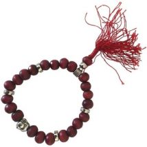 Bracelets Out Of The Blue Bracelet Bouddhiste en perles de bois - Modèle Rouge