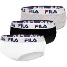Boxers Fila Lot de 3 Culottes coton femme FU6043 Gris, Noir et Blanc