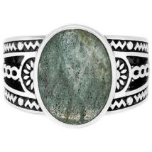 Bijoux Orusbijoux Bague Homme Ethnique Labradorite Argent