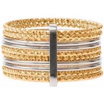 Bijoux Orusbijoux Bague Argent Multi-anneaux Semainier Doré Rhodié