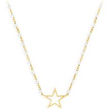 Collier Orusbijoux Collier Argent Doré étoile Et Pierre De Lune Blanche
