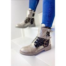 Bottines Now Rangers cuir léopard 6856 -