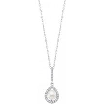 Collier Lotus Collier argent pendentif perle