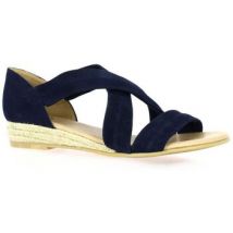 Sandales compensées Exit Nu pieds cuir velours