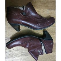 Bottines Dkode bottines cuir bordeaux à jolis talons