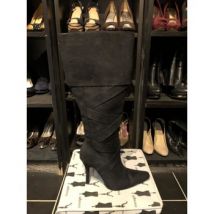 Bottes Boutiques indépendante Bottes noires imitation daim talon aiguille taille 38