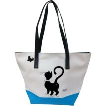 Sac Bandouliere Royal Tapisserie Grand sac Blanc et Bleu Les Chats de Dubout