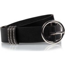 Ceinture Isotoner Ceinture Femme ronde grainée Noir