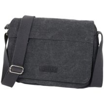 Sac bandoulière Katana Besace Toile Garnie Cuir De Vachette