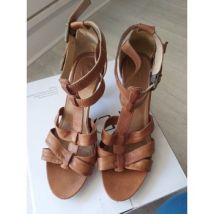 Sandales Lavorazione Artigianale Italiana Sandale camel
