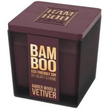 Bougies, diffuseurs Hall In The Wall Bougie bambou heart and home bois ambre et vétiver