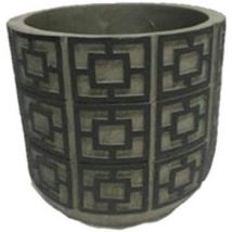 Vases, caches pots d'intérieur Ldk Garden Cache pot en ciment - Gris foncé