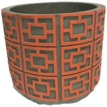 Vases, caches pots d'intérieur Ldk Garden Cache pot en ciment - Orange