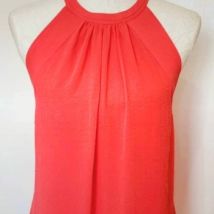 Blouses H&M Top corail gaufré