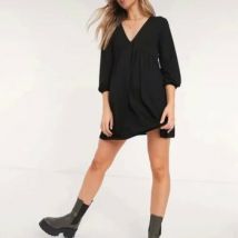 Robe courte Pull&Bear Robe noire Pull amp;Bear taille S babydoll neuve femme soirée ét