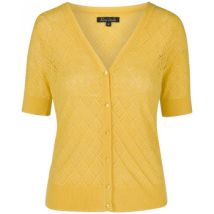 Gilet King Louie Cardigan Col V jaune