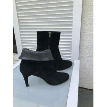 Bottines Manfield Boots en daim noir