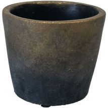 Vases, caches pots d'intérieur Decostar Cache Pot de Fleurs en ciment Gris et Or
