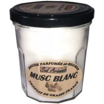 Bougies, diffuseurs Sud Aromes Bougie fabriquée en France 40 heures musc Blanc