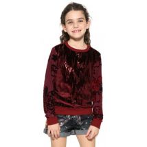 Sweatshirts Desigual Sweat Fille Swift Burdeos Rouge 17WGSK24