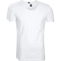 T-shirt Suitable Otaru T-Shirt Wide Round Neck Blanc 2-Pack