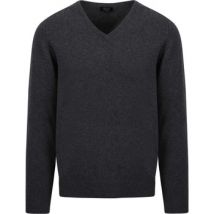 Sweatshirts William Lockie Pull Laine d'Agneau Col-V Anthracite