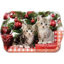 Vides poches Ambiente Mini plateau rectangulaire Chatons Noël