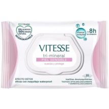 Démaquillants & Nettoyants Vitesse Lingettes Démaquillantes Tri-mineral Peaux Sensibles 25 Unités