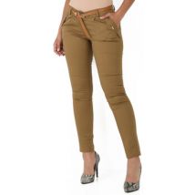 Pantalons slim La Modeuse Pantalons pour femme - Camel -