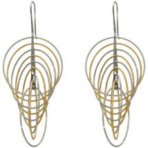 Boucles oreilles Orusbijoux Boucles D'oreilles Argent Rhodié Et Doré Spirales