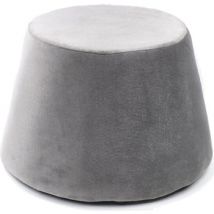 Malles, coffres de rangements Lefebvre-Textile Pouf recouvert de velours Gris clair 31.5 x 34 x 46.5 cm