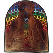 Tableaux, toiles Menta Et Limon Décoration murale en bois Chakras sukhasana