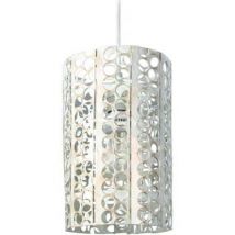 Lustres, suspensions et plafonniers Tosel Suspension cylindrique métal blanc et or