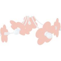 Lustres, suspensions et plafonniers Tosel Lustre multi bras métal blanc et rose pastel