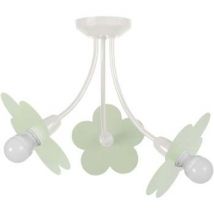 Lustres, suspensions et plafonniers Tosel Lustre multi bras métal blanc et vert pastel