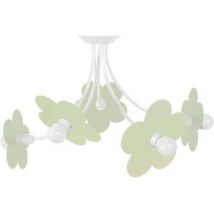 Lustres, suspensions et plafonniers Tosel Lustre multi bras métal blanc et vert pastel