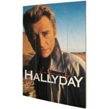 Tableaux, toiles Impact Et Stratégie Plaque décorative Gang en bois Johnny Hallyday