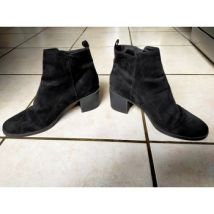 Bottines H&M Bottines noires en nubuck - T 39