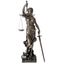 Statuettes et figurines Parastone Grande statue Justitia Thémis de couleur bronze 73 cm