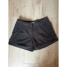 Short Promod Short velours côtelé gris anthracite